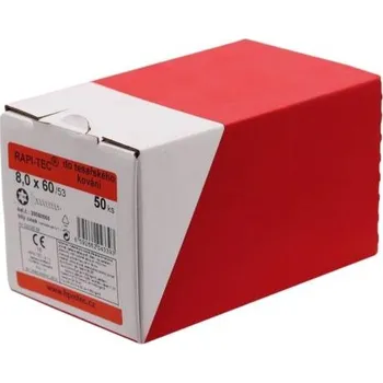 Vrut HPM TEC RAPI-TEC 8,0x60/54 (balení 50 ks) - stavební vruty do tesařského kování, pozink, talířová hlava s osazením, TORX T40
