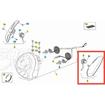 Osvětlení pro motocykl Piaggio Blinkr LP Scarabeo Light AP8127717