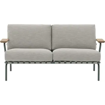 Zahradní pohovka Muuto Pohovka Settle Sofa 2-Seater, Ribbed Weave 2/dark green