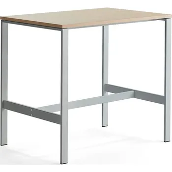 Jednací stůl Stůl VARIOUS, 1200x800 mm, výška 1050 mm, stříbrné nohy, dub