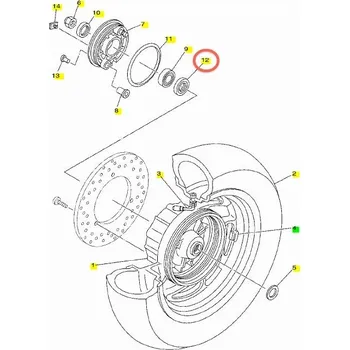 Yamaha Gufero krytu Z kola - vnitřní 931022201400