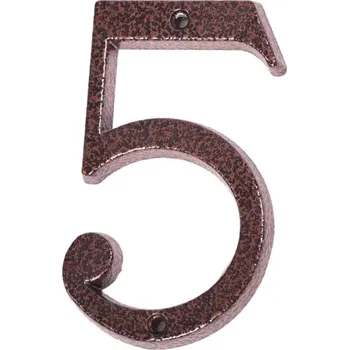 Číslo "5" měděný antik 120mm Měď