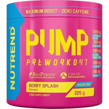 Anabolizér Pump (bez kofeínu) - Nutrend Příchuť: Berry Splash, Balení: 225 g