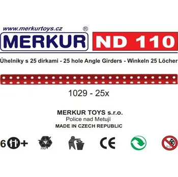 Merkur ND110 dlouhé úhelníky 25 ks