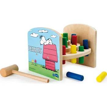 Dřevěná hračka Small Foot Dřevěná zatloukačka - Peanuts