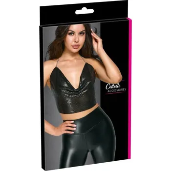 Dámská erotická podprsenka Metal Top black,