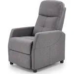 Relaxační polohovací TV křeslo FELIPE — látka, šedá