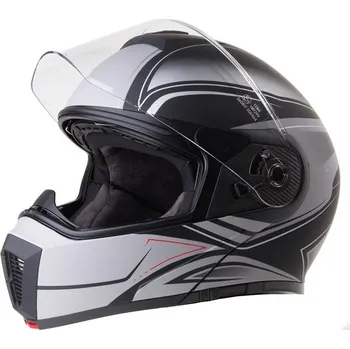 Helma na motorku Přilba RIDERO integrální černo-šedá vel. XS