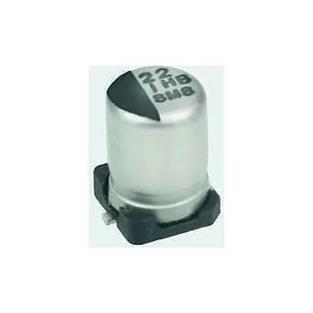 Kondenzátor, řada: HB SMD 220μF ±20procent 50V dc, SMD Hliníkové elektrolytické Panasonic