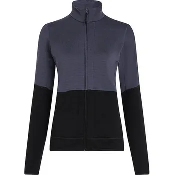 Dámská mikina Icebreaker Womens 400 RealFleece Descender LS Zip, Graphite/Black 0A571PA63 - dámská mikina L + Doprava zdarma