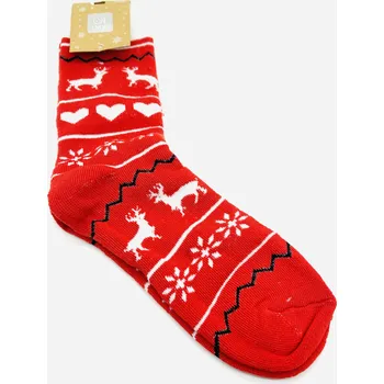 Dámské ponožky AMZF dámské vánoční ponožky červené