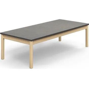 Psací stůl Stůl DECIBEL, 1800x800x530 mm, akustické linoleum, bříza/tmavě šedá