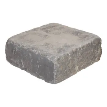 Dlažba Schod Presbeton Duo Stone 400x400x150 mm, štípaný/rumplovaný šedočerná