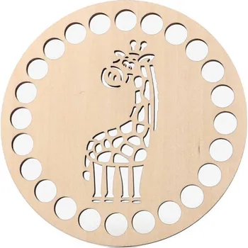 Pro Háčkování Podšálek vyřezávaný kruh Ø 10 cm - žirafa