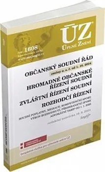 ÚZ 1608: Občanský soudní řád, Zvláštní řízení soudní, Rozhodčí řízení, Soudní poplatky, Mediace - Nakladatelství Sagit (2024, brožovaná)