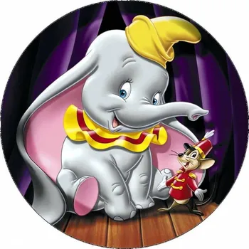 Jedlá dekorace na dort Jedlý papír Dumbo v cirkuse 19,5 cm