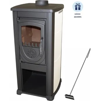 Krbová kamna Krbová kamna OKTA ECO Bella Thalia 3,9 kW krémová
