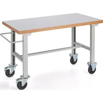 Dílenský stůl Mobilní dílenský stůl SOLID, 1500x800 mm, HPL