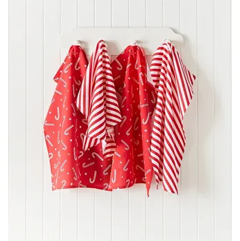 Utěrka Bavlněné utěrky s vánočním motivem v sadě 4 ks 50x70 cm Candy Cane – Catherine Lansfield ID_1682808
