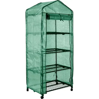 Skleník NEO TOOLS Fóliovník 69 x 49 x 160 cm, PE fólie, kovová konstrukce, kolečka
