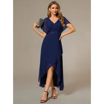 Dámské šaty Ever Pretty šaty midi délka 2027 tmavě modré Velikost: 6XL / 52 / 20 / 24