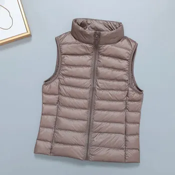 Dámská vesta Tenká prošívaná vesta Barva: Khaki, Velikost: M