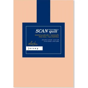 Prostěradlo SCANquilt napínací prostěradlo JERSEY ELASTIC LYCRA lososová výška matrace do 30 cm 180 x 200 cm