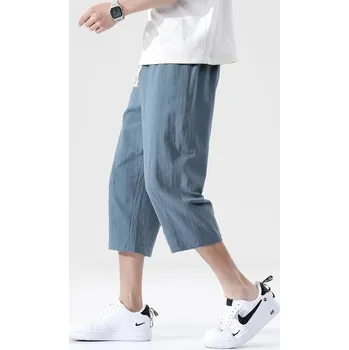 Pánské kraťasy Bavlněné pánské šortky 3/4 Barva: Modrá, Velikost: XL