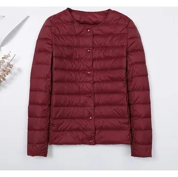 Prošívaná bunda s druky Barva: Vínová, Velikost: 4XL