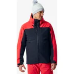 WEDZE Pánská lyžařská bunda 500 S MODRÁ|ČERVENÁ