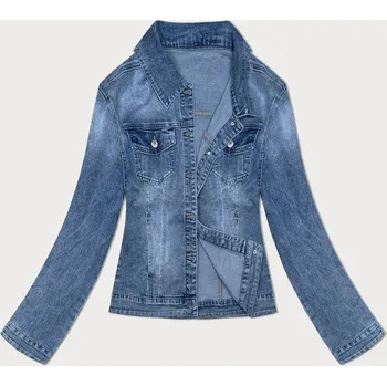 Světle modrá jednoduchá dámská džínová bunda (DL2249L) odstíny modré L (40)