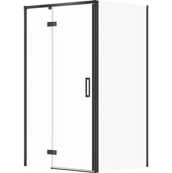 CERSANIT/S - Sprchový kout LARGA 100x90 černý, levý, čiré sklo S932-129/90