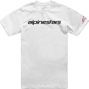 Pánské tričko ALPINESTARS triko LINEAR WORDMARK 2.0 CSF TEE white/red/black - XL