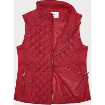 Dámská vesta Červená dámská vesta s pružnými vsadkami J Style (11Z8152) odstíny červené L (40)