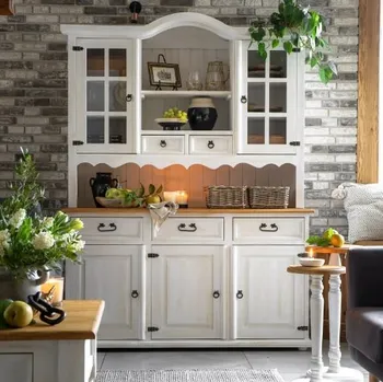 Komoda ARTEN (NANO Systems s.r.o.) Rustikální kredenc POPRAD VIT101 - borovice (bílý vosk)