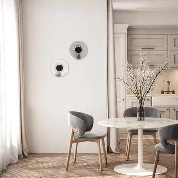 Lampička Zambelis Nástěnné svítidlo LED 23076, kouřově šedé, sklo, Ø 28 cm, 3 000 K černá, kouřově šedá 1 x 8 W LED - Doprava zdarma