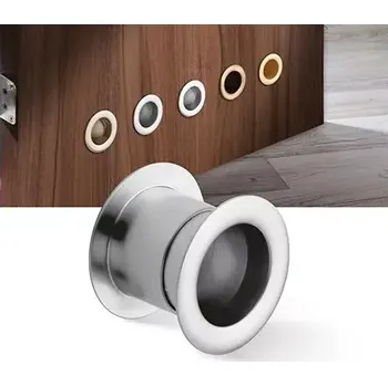 Větrací mřížka Větrací průchodka kovová kulatá - matný chrom