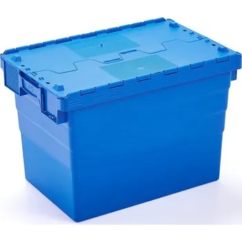 Plastový přepravní box GAYLE, 79 l, 600x400x416 mm, modrý