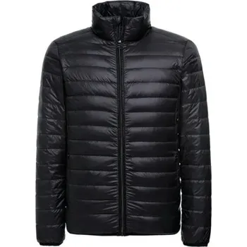 Pánský zimní kabát Pánská prošívaná bunda Barva: Černá, Velikost: XS