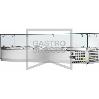 Amitek Nástavba "pizza" chladící 1500x395 5xGN1/3 + 1GN1/2 Varianta: Nástavba "pizza" chladící 1500x395 5xGN1/3 + 1GN1/2