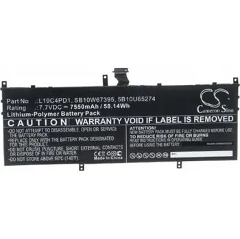 Baterie k notebooku VHBW Baterie pro Lenovo Yoga C640-13IML / Yoga 6-13ALC6, 7550 mAh