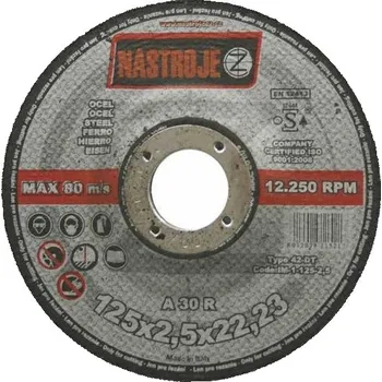 Řezný kotouč Řezný kotouč 125x2,5mm A30R na ocel IM-1-125-2,5