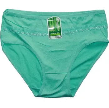 Dámské oblečení Bambusové dámské kalhotky s krajkou 2704 zelené 605/7