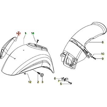 Piaggio Chromový díl blatníku Vespa 5996775