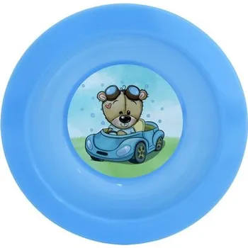 Talíř talíř d17,3cm hlub. MEDVÍDEK auto IML, aqua, dětský, plast