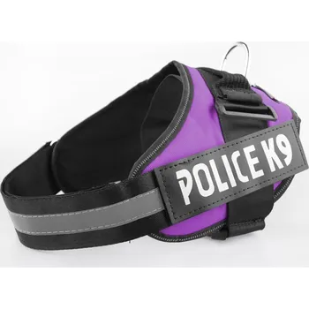Postroj pro psa Eli´s fantasy postroj P21 - napis "POLICE K9" Fialová XL