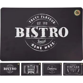 prostírání prostírání 42x29cm, ČERNÉ, 4druhy, plast