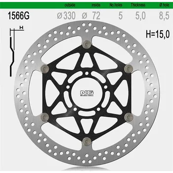 Brzdový kotouč Brzdový kotouč NG 1566G
