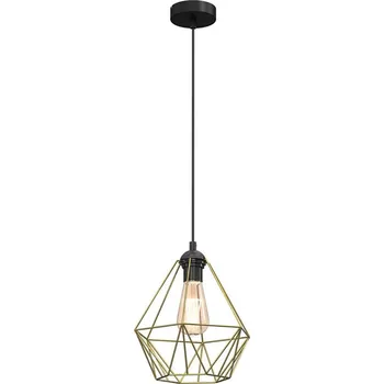 Lustr na lanku BASKET 1xE27/60W/230V pr. 25 cm zlatá