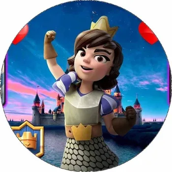 Jedlá dekorace na dort Jedlý papír Clash Royale princezna 19,5 cm